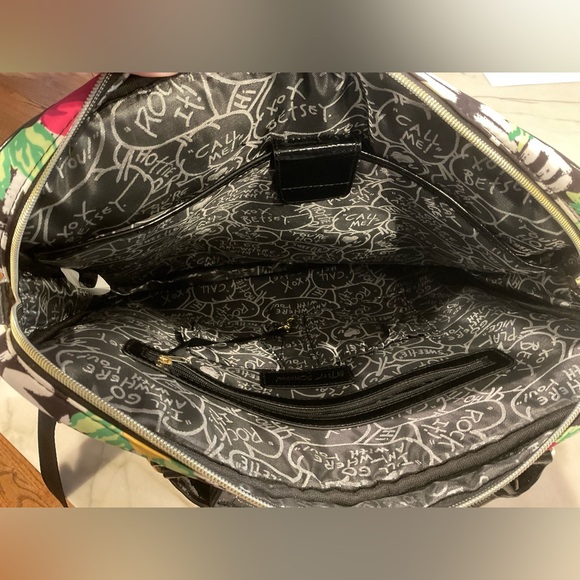 Betsey Johnson Floral Laptop Messenger Bag - Picture 5 of 12